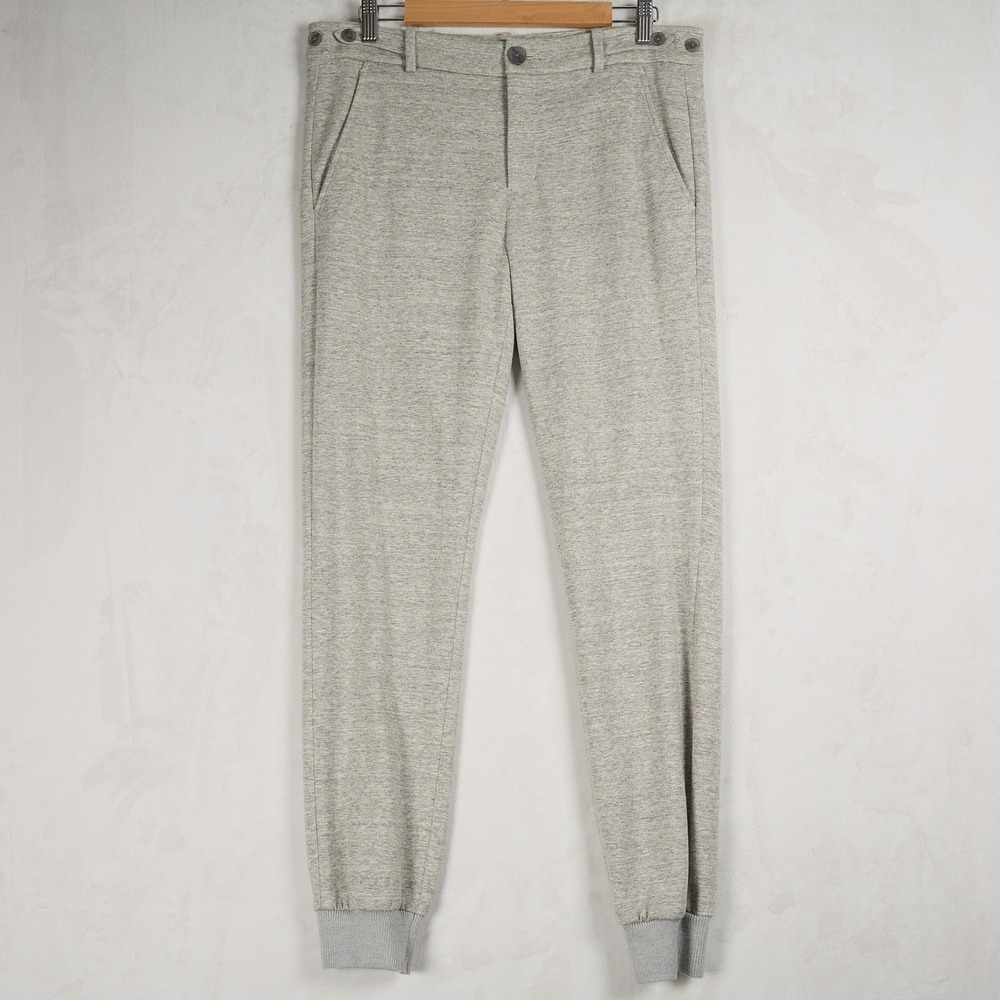 Vince Jogger Pants Womens Heather Grey Cotton Wool Trim Size 10 V018721035